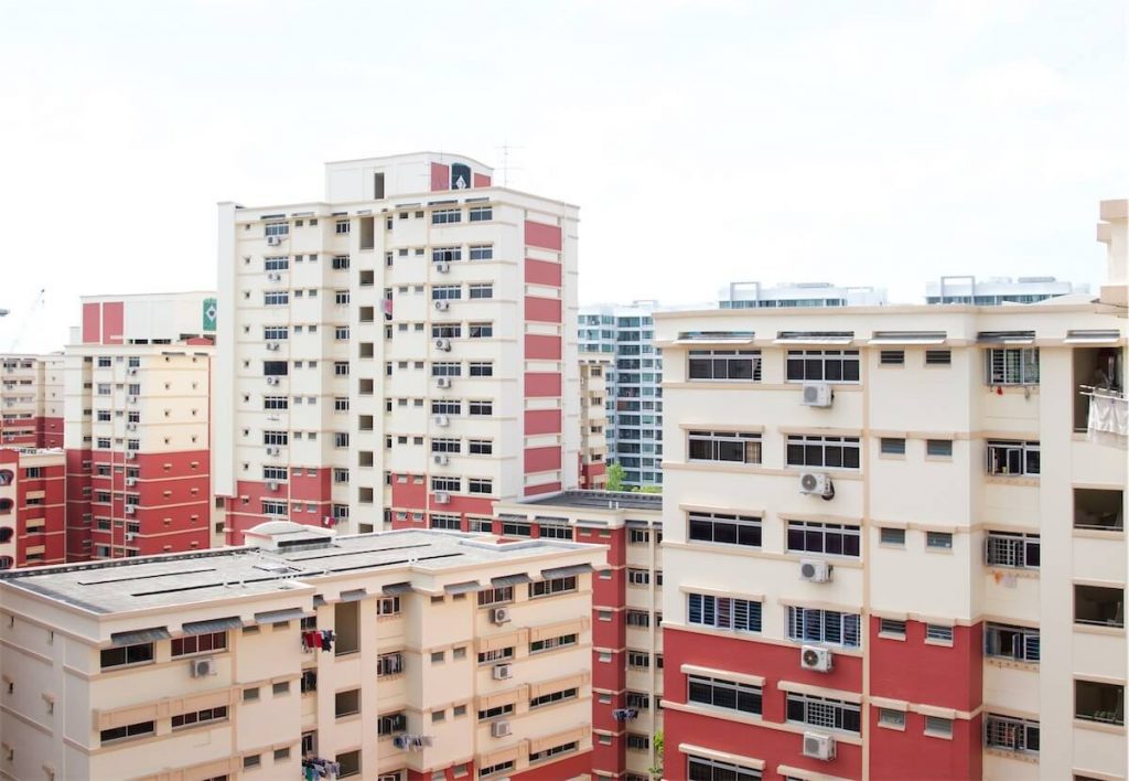 Image of HDB flats in Singapore, where people take out home loans to finance their house purchase