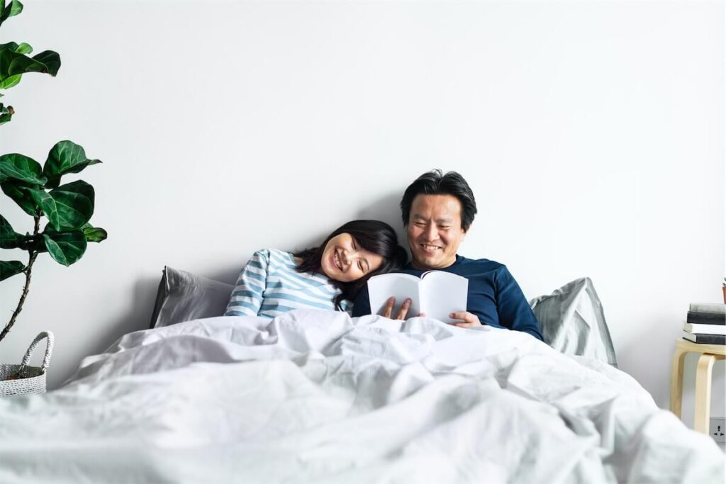 A couple enjoying their time in their new TOP home in Singapore